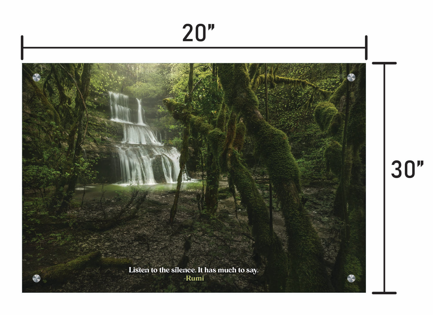 Whispering Falls  w/ Quote