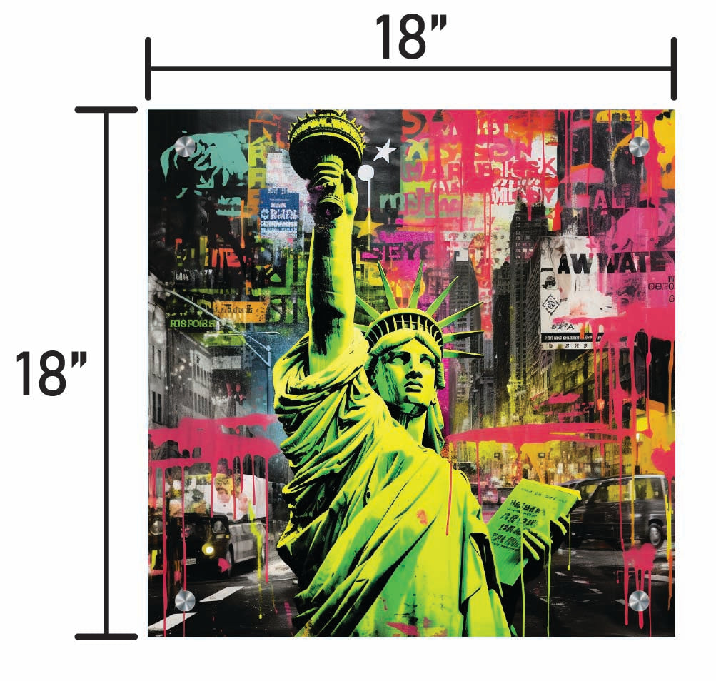 Liberty in Neon Chaos