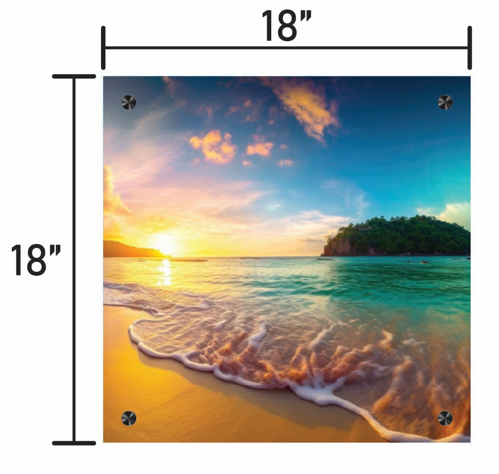 Tropical Sunset with Gentle Waves