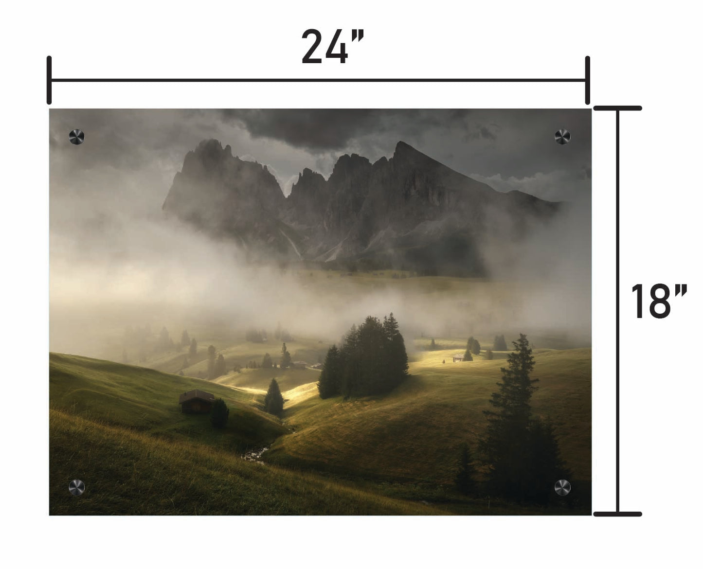 Fog Lifting on Alpe di Siusi