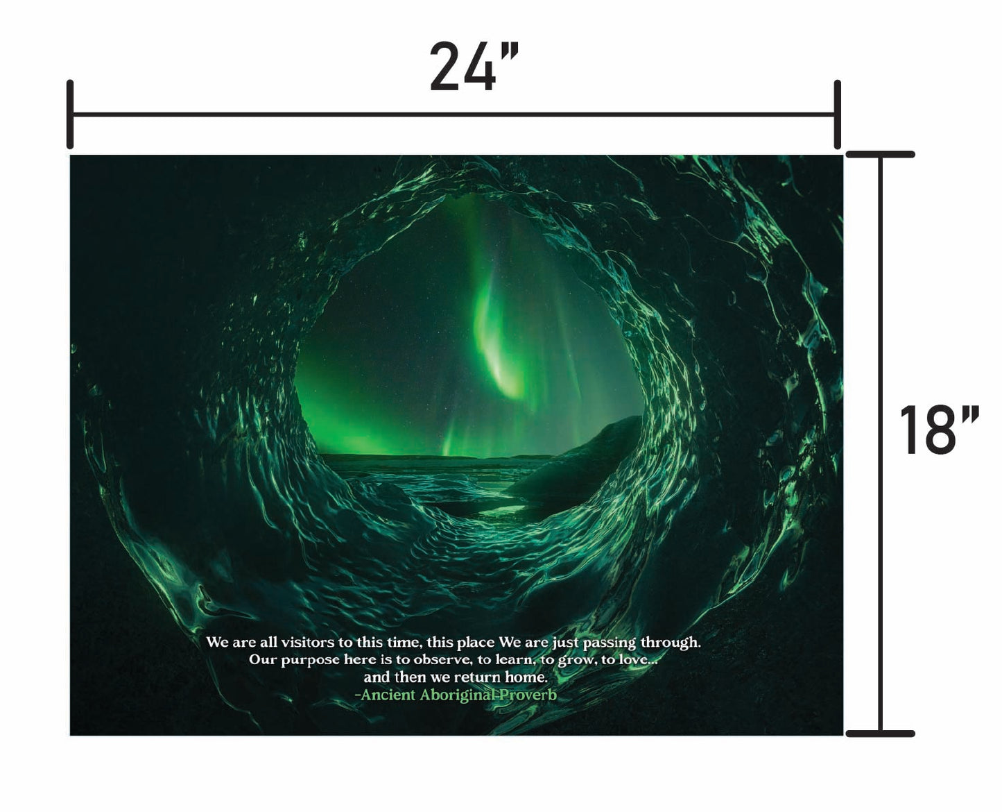 Heart of the Aurora  w/ Quote