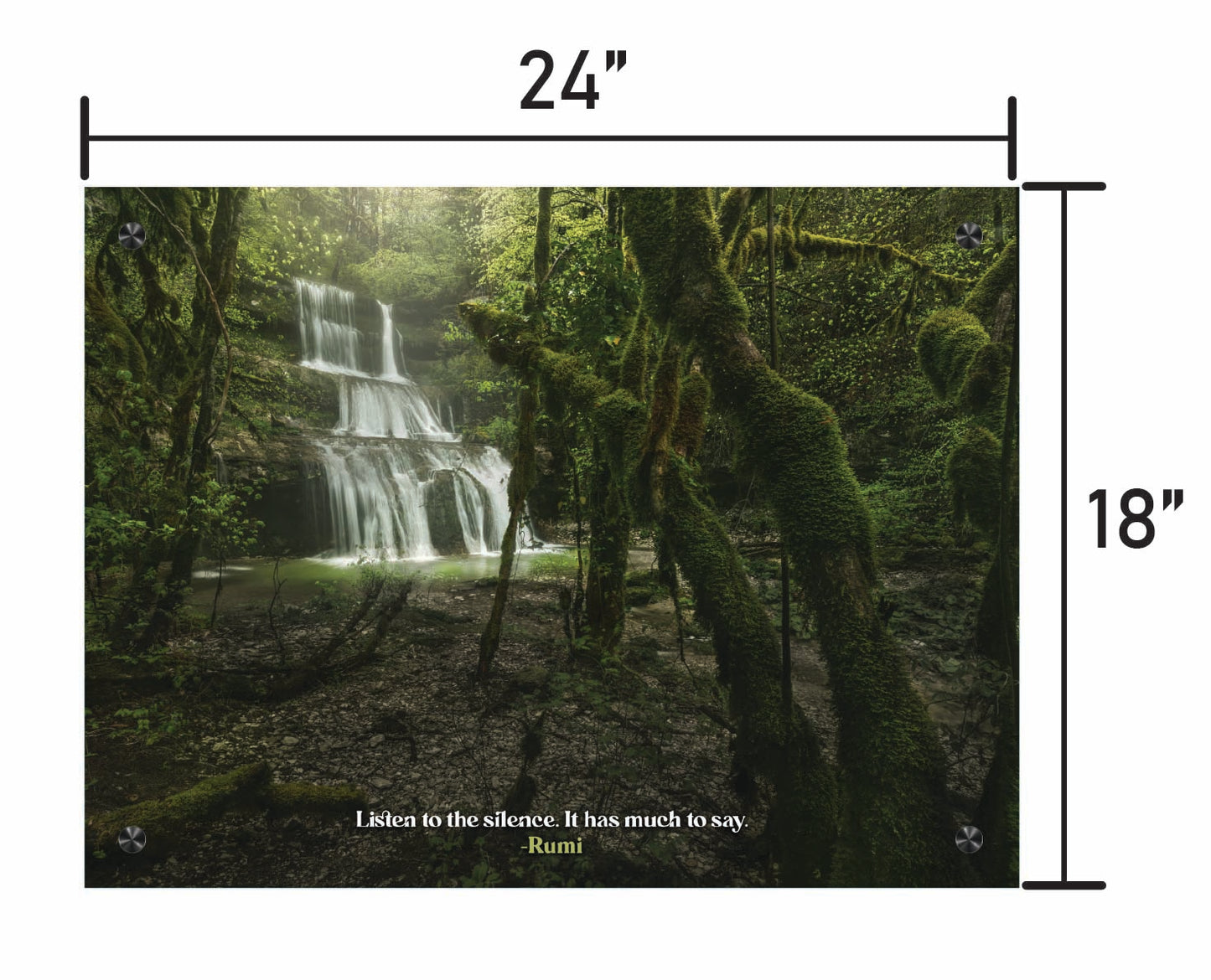 Whispering Falls  w/ Quote