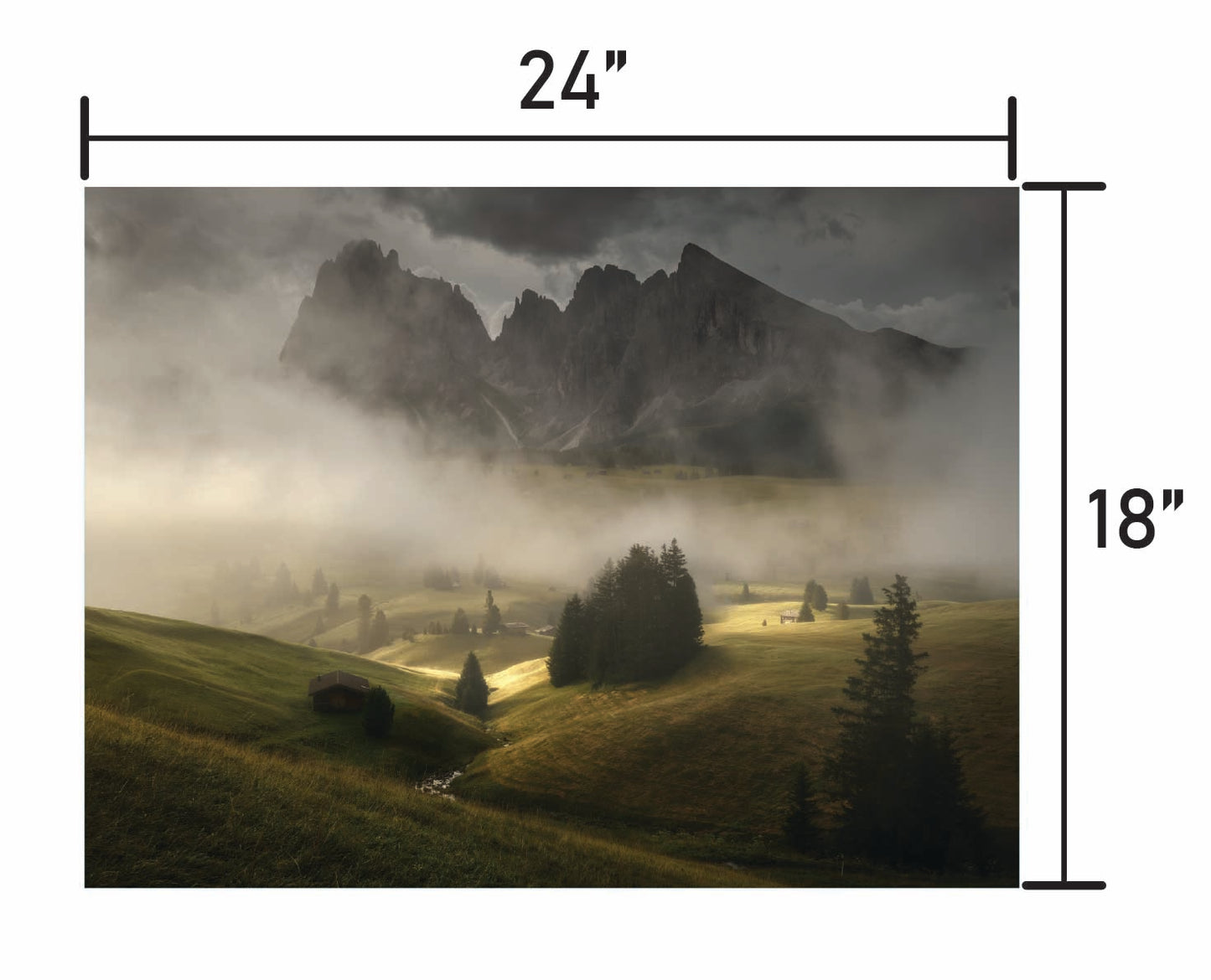 Fog Lifting on Alpe di Siusi