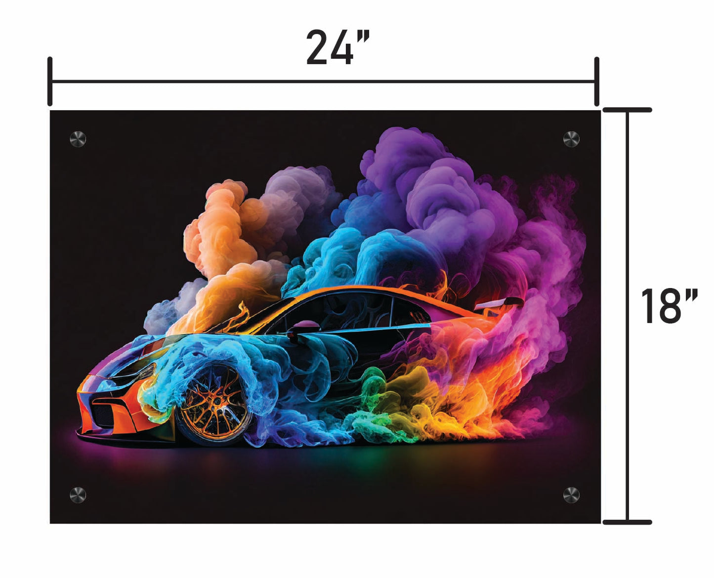 Colorful Smoke Car