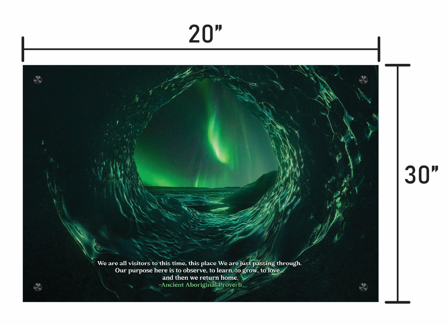 Heart of the Aurora  w/ Quote