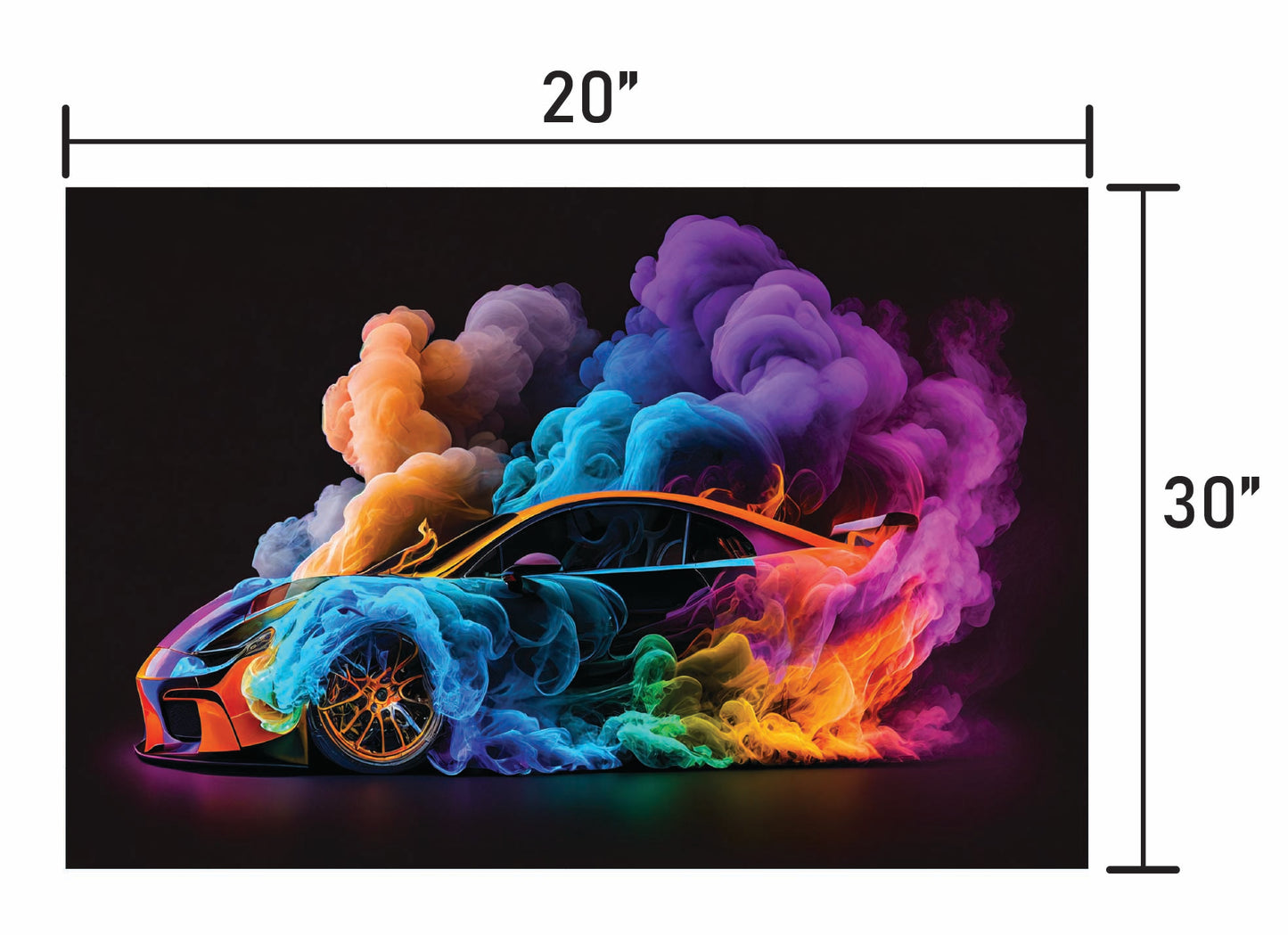 Colorful Smoke Car