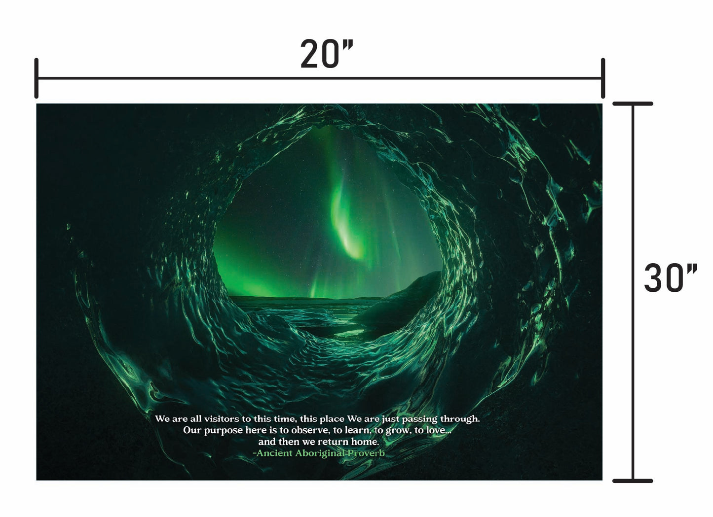 Heart of the Aurora  w/ Quote