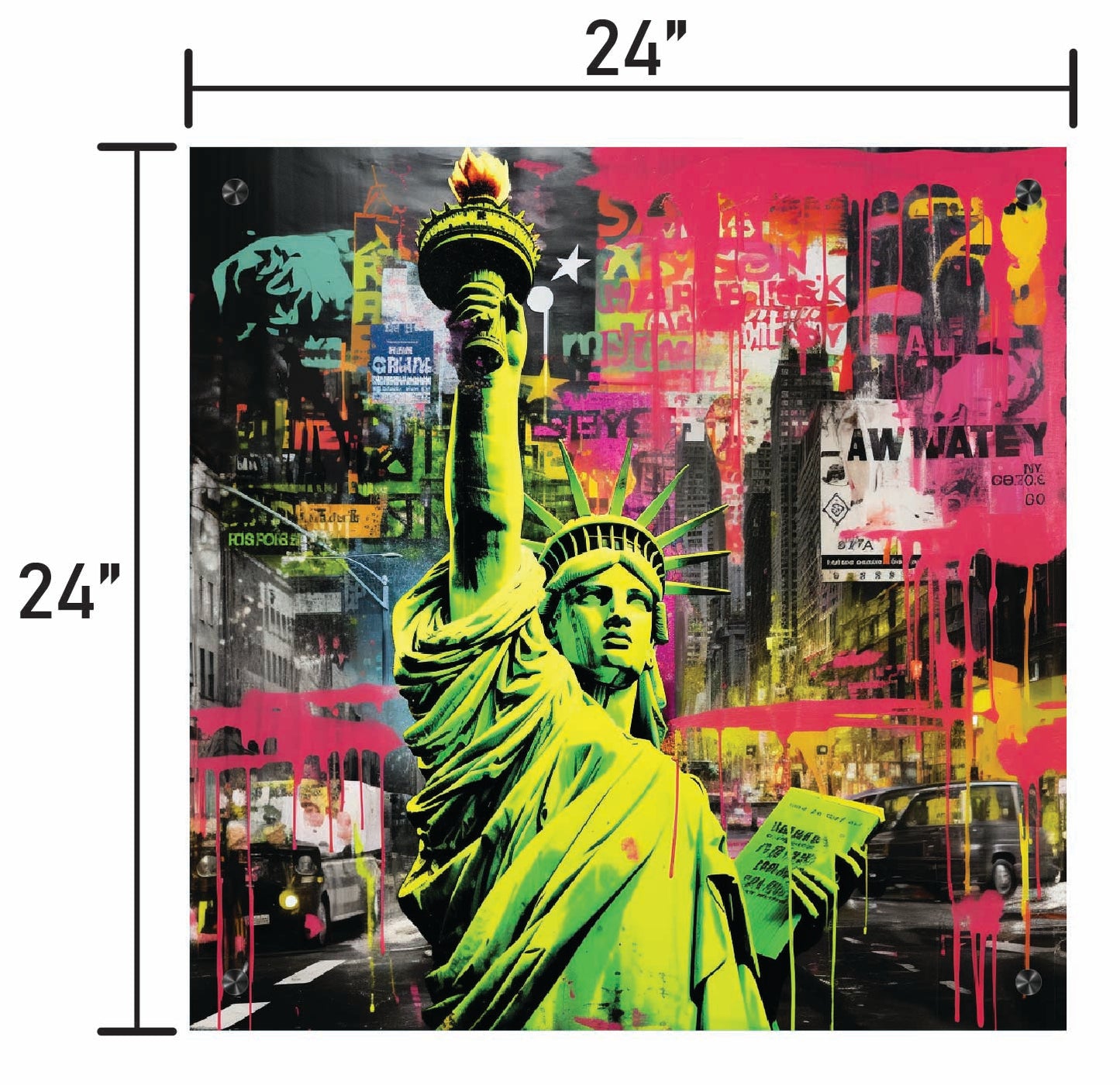 Liberty in Neon Chaos