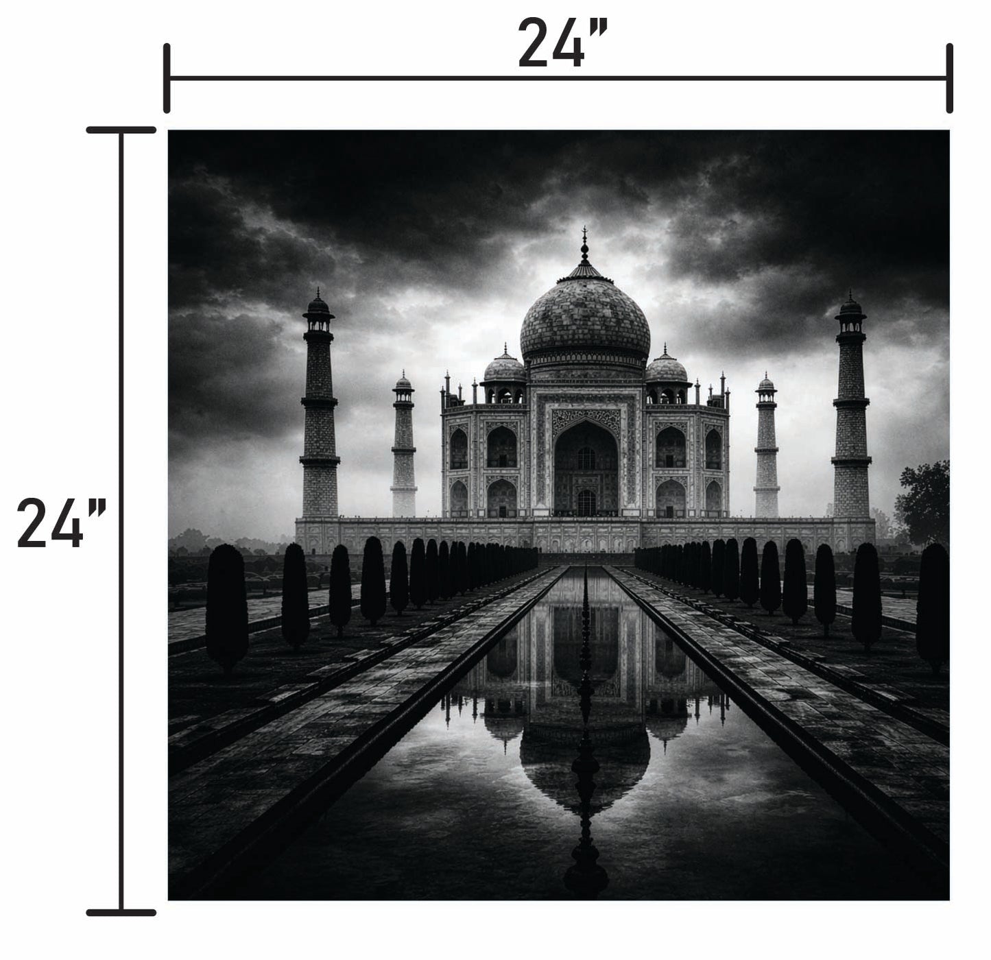 B&W Tah Mahal