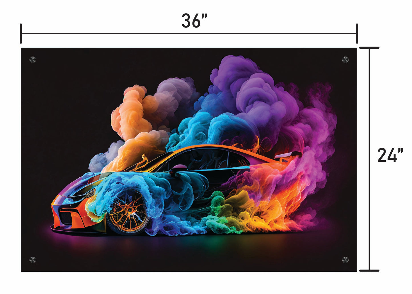 Colorful Smoke Car
