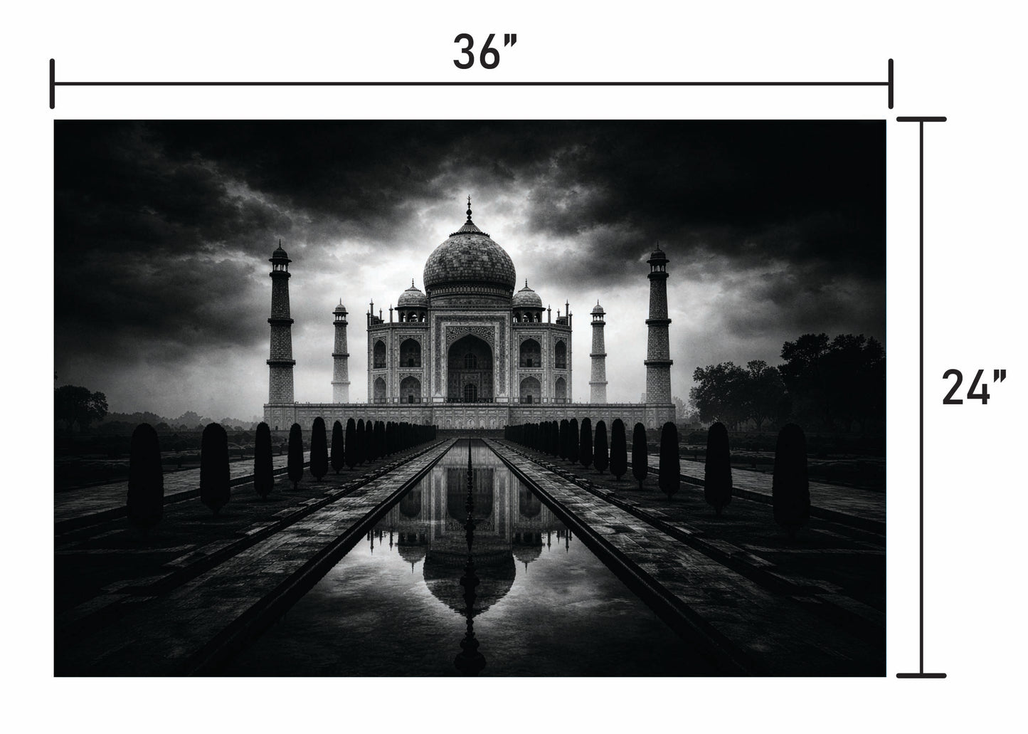 B&W Tah Mahal