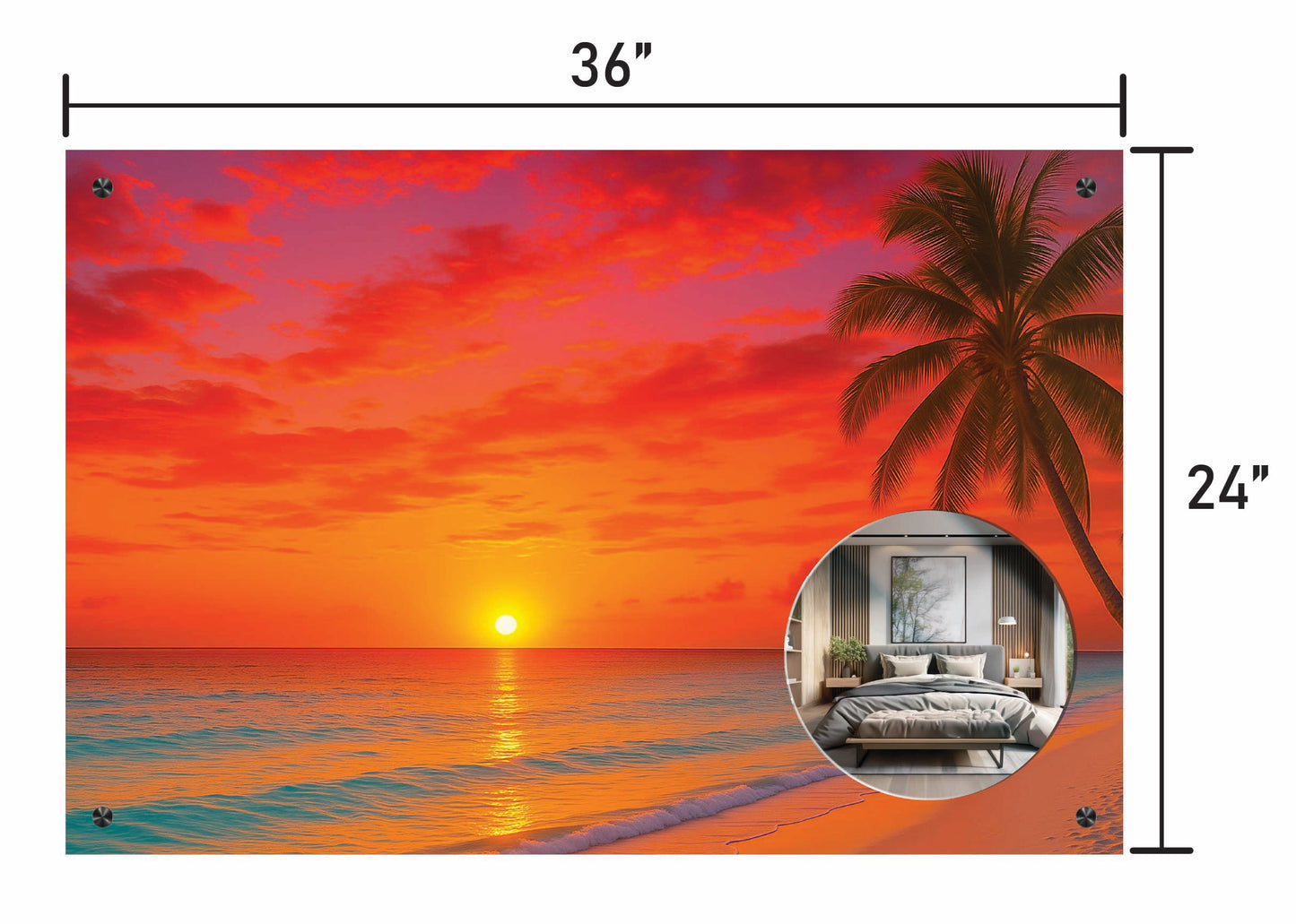 Sea Sunset w/ Mirror