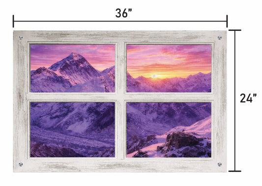 Everest Sunset - Four Panel Window