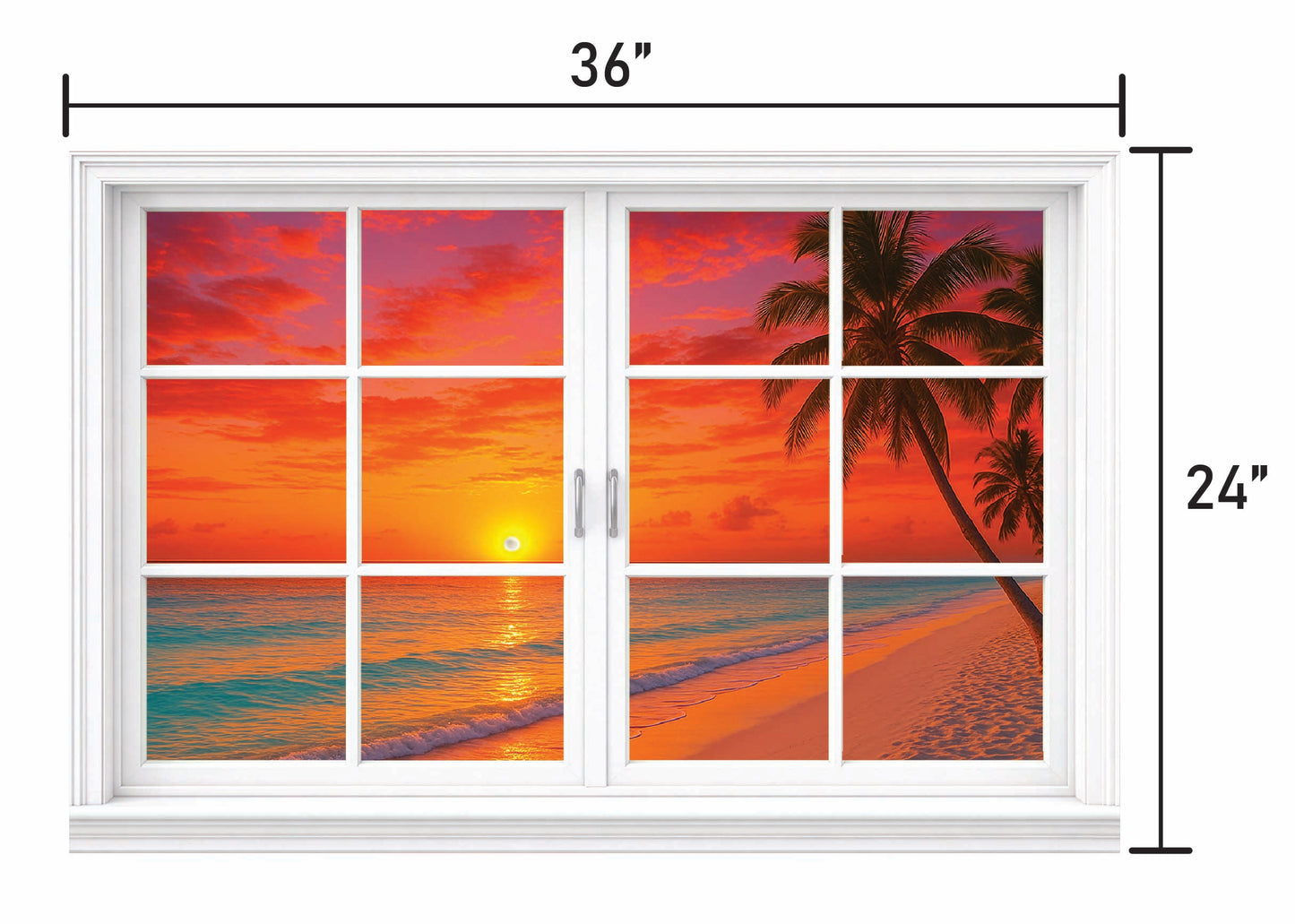 Sea Sunset - Panel Window