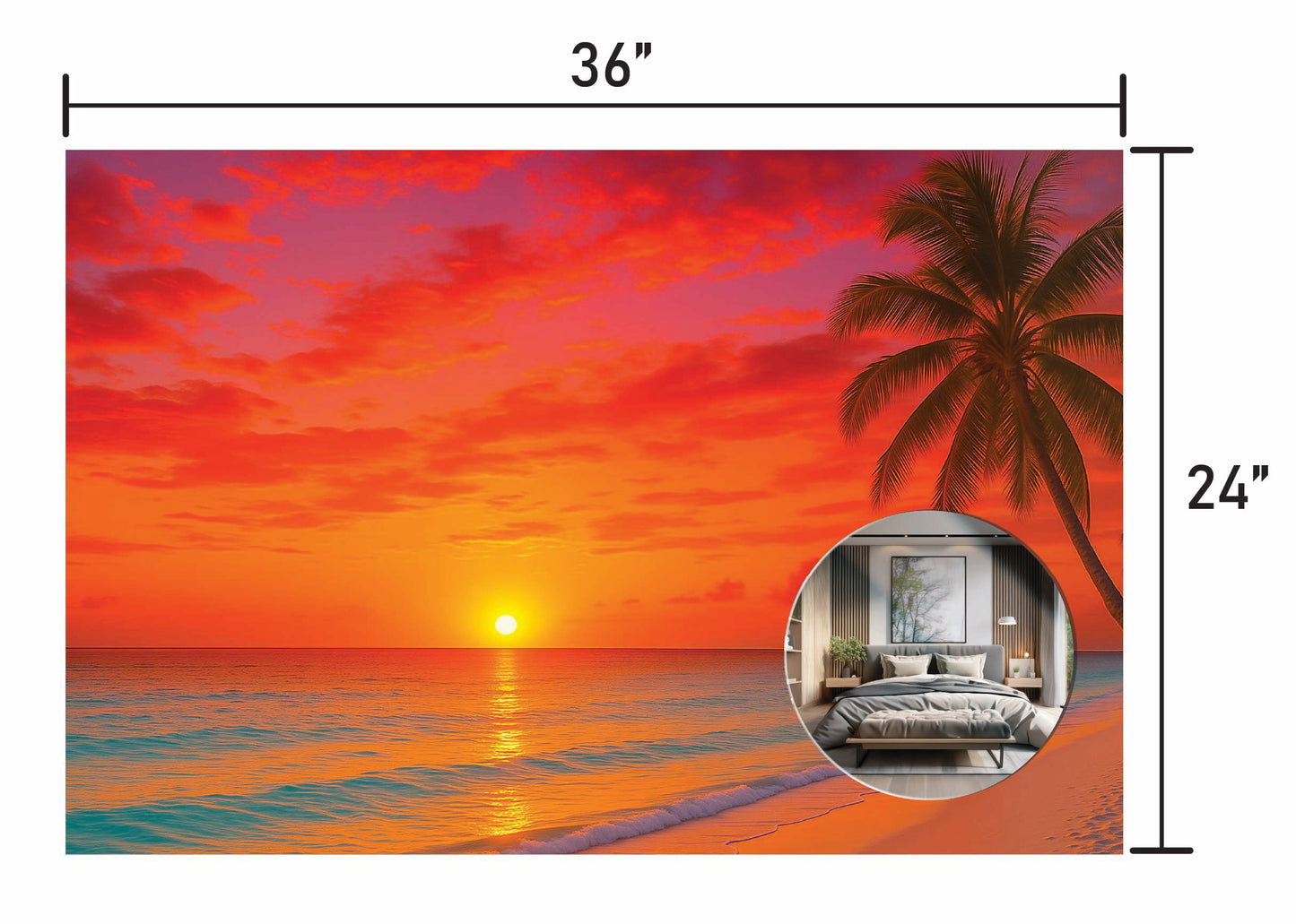 Sea Sunset w/ Mirror
