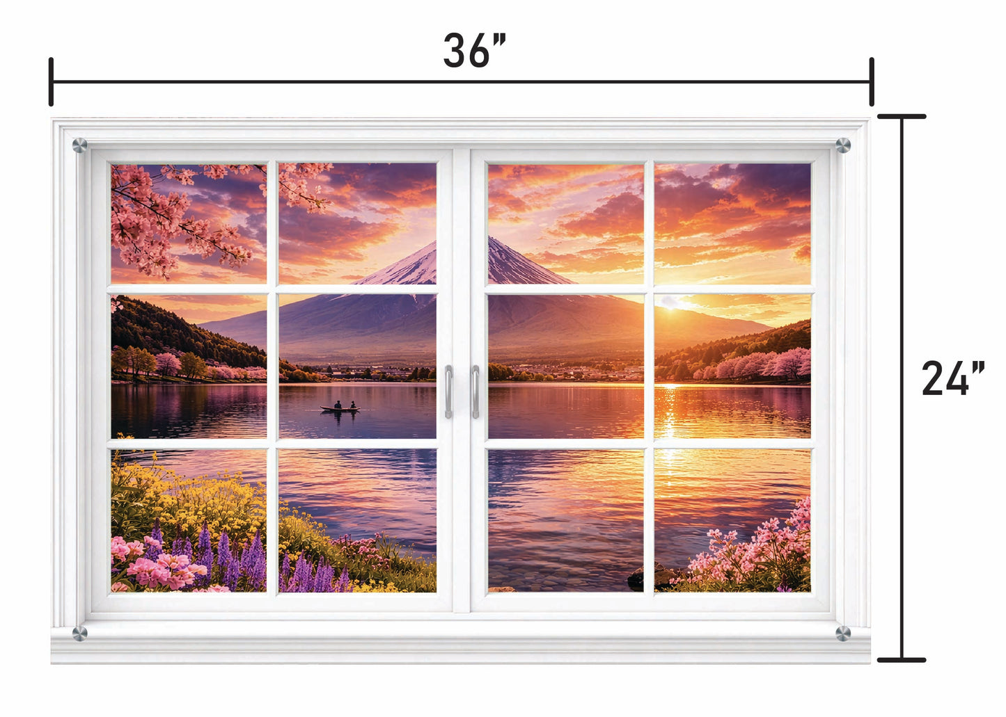 Pink Mont Fuji Firefly- Panel Window
