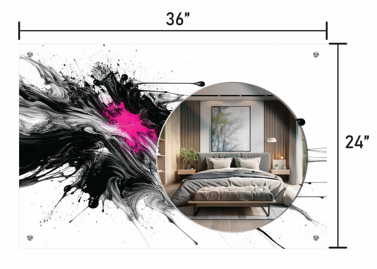 Pink Art w/ Mirror