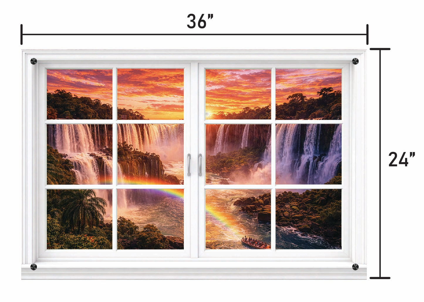 Iguazu Falls Sunset- Panel Window