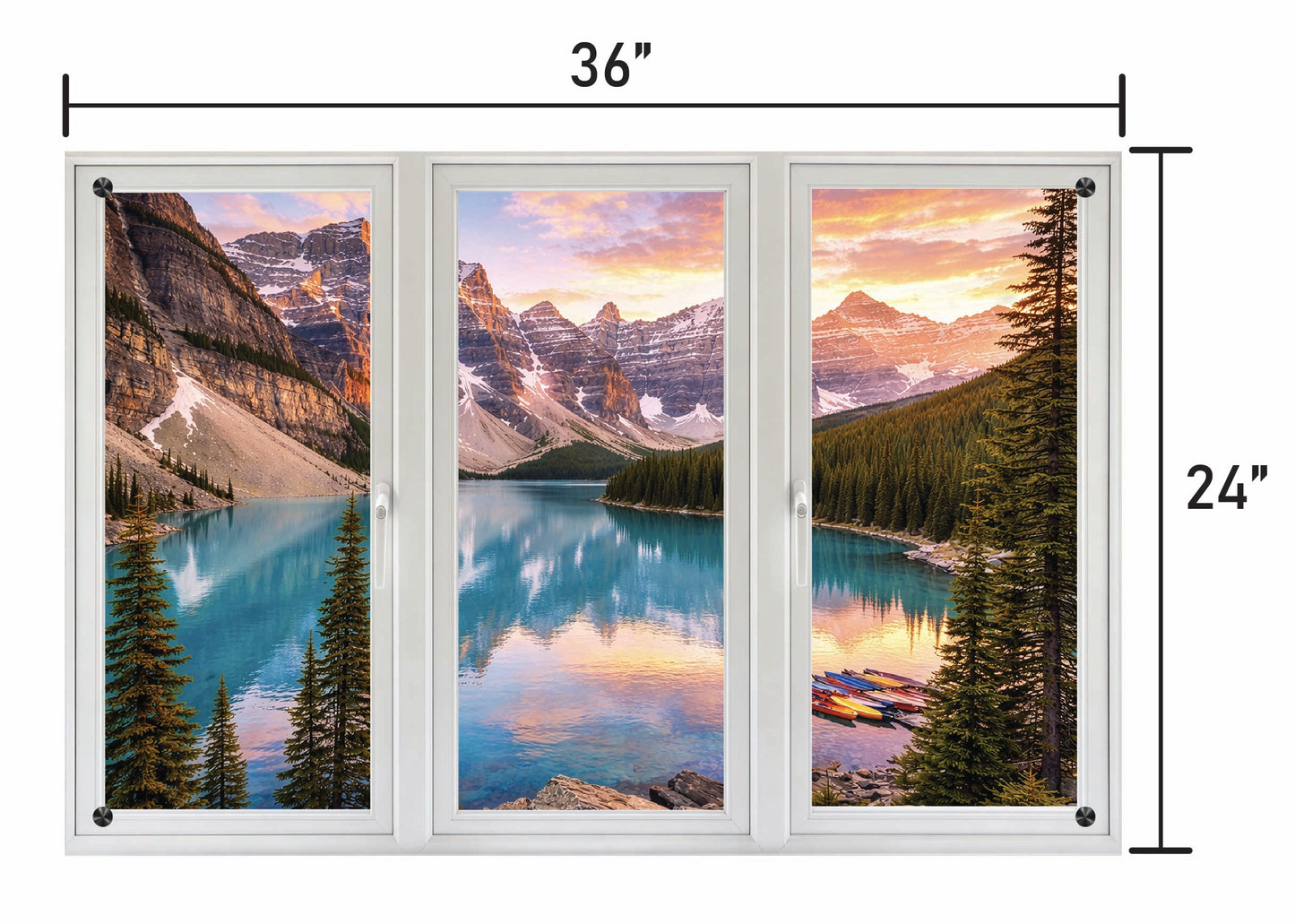Moraine Lake - Three Panel