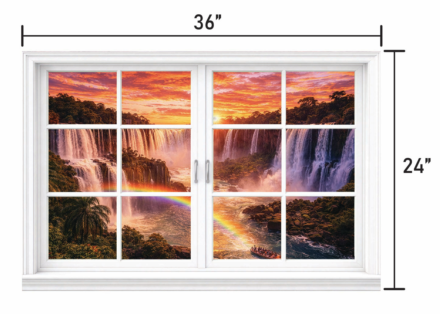 Iguazu Falls Sunset- Panel Window