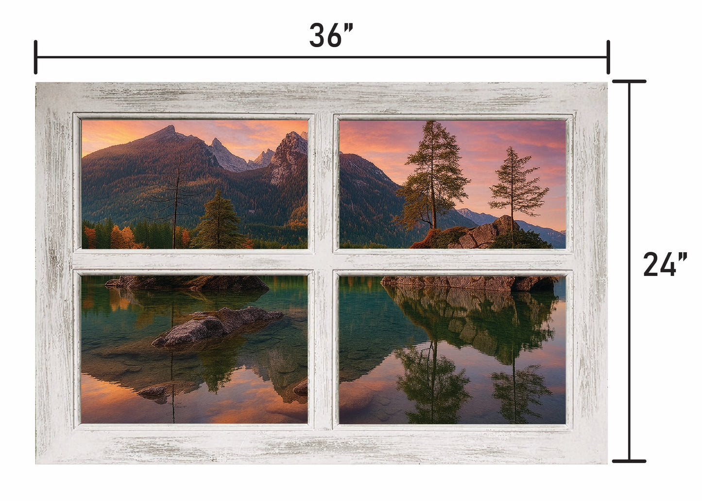 Clear Water Window- Four Panel Window