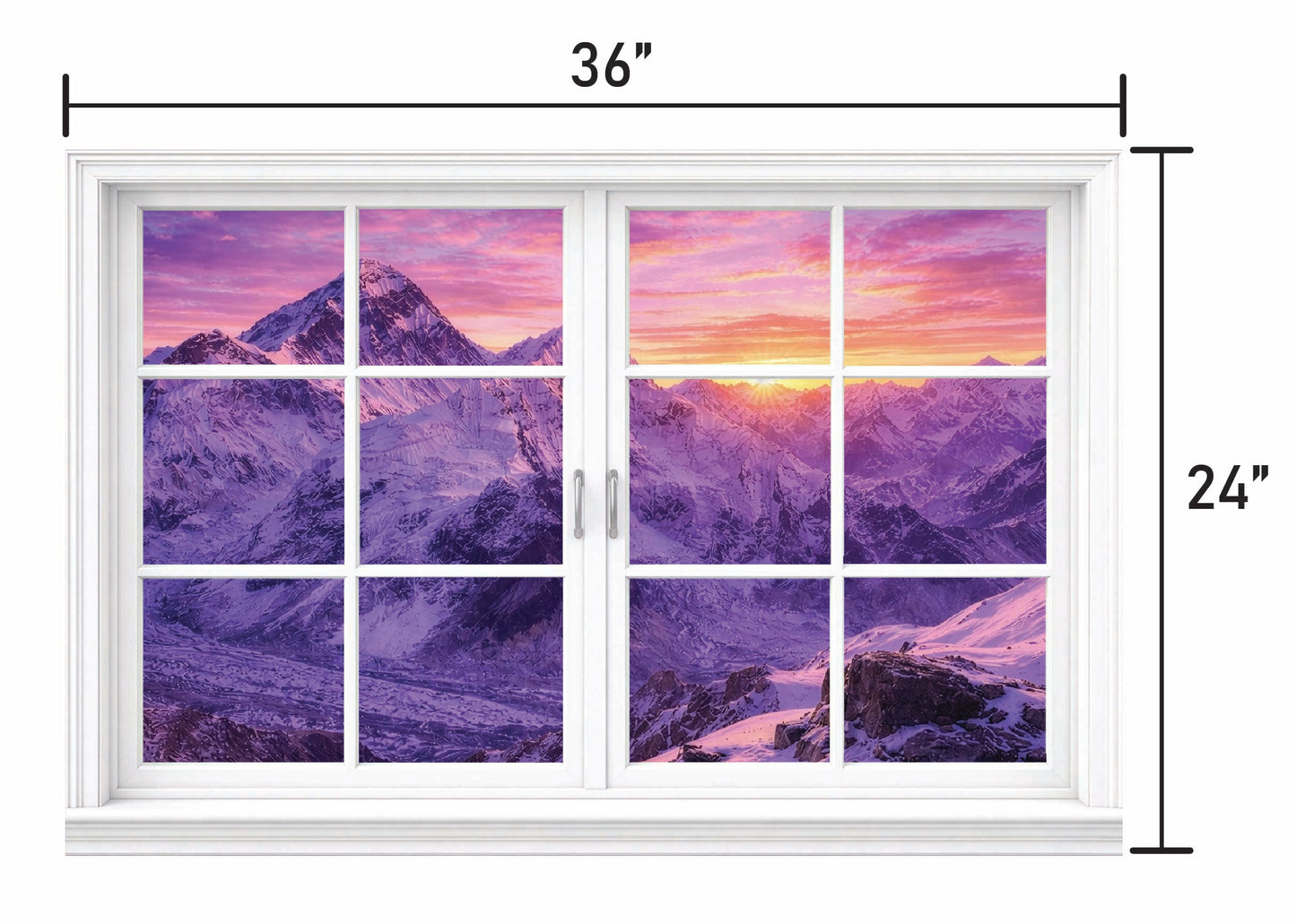 Everest Sunset- Panel Window