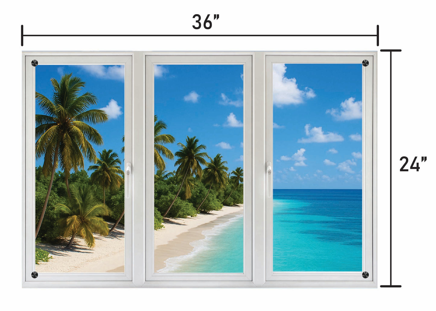 Caribean Window - Three Panel