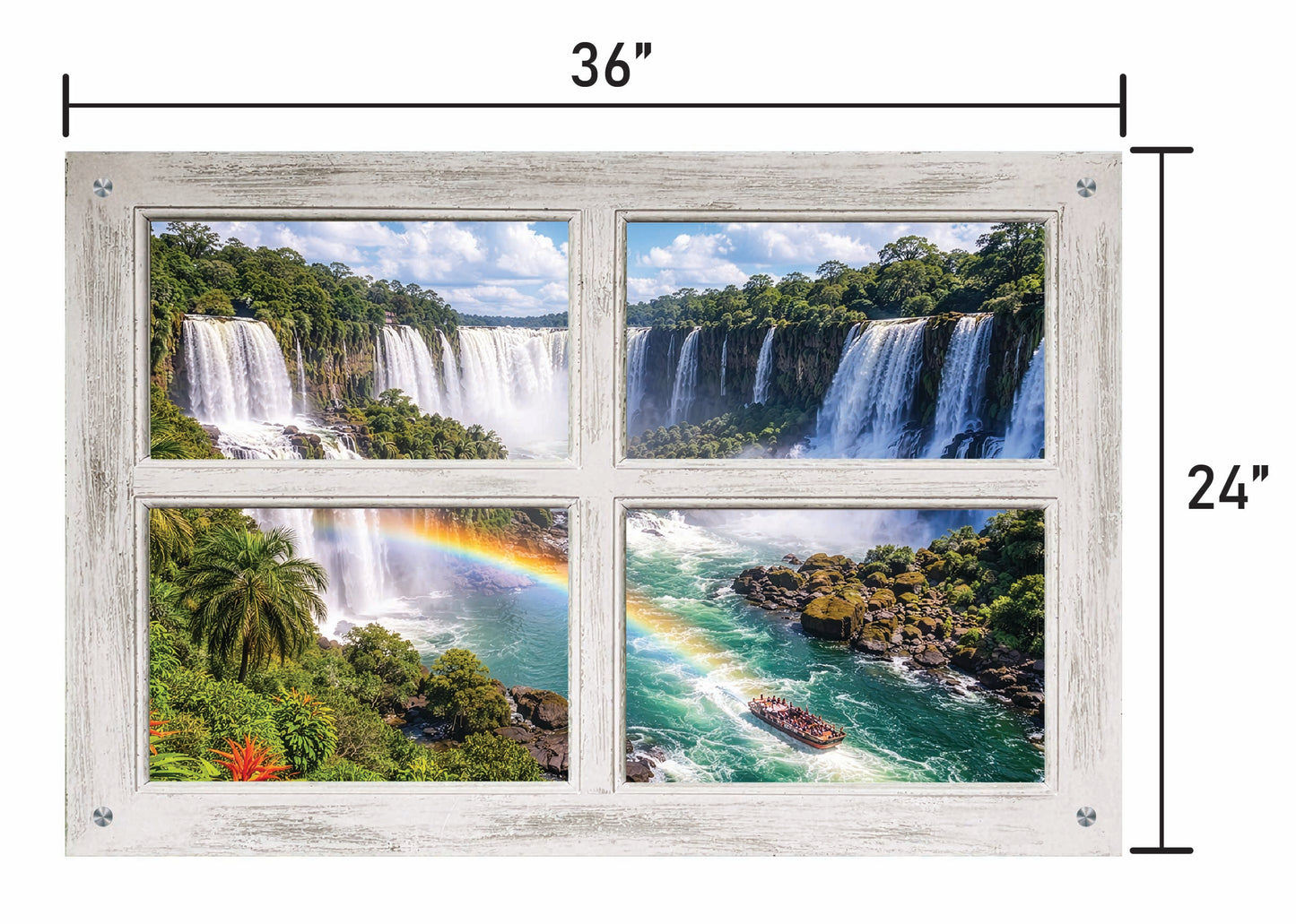 Iguazu Falls Firefly - Four Panel Window