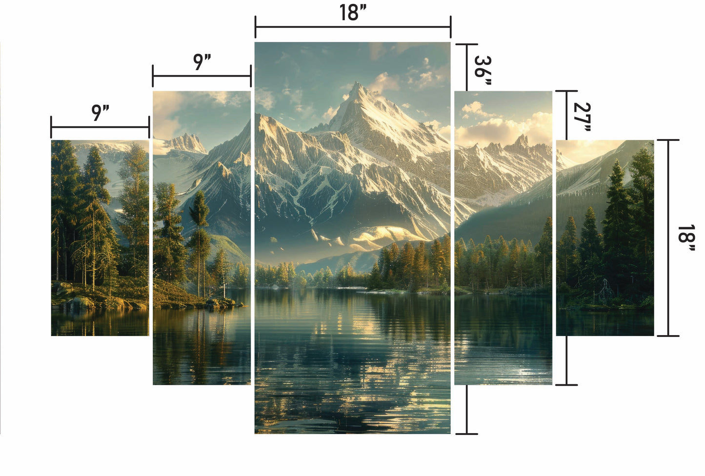 Lake forest and Mountains