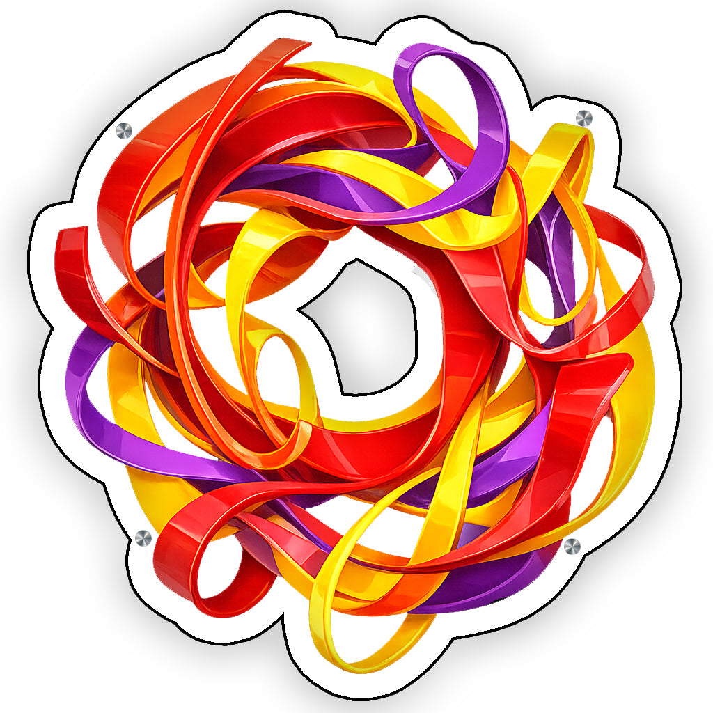 Yellow Purple Sculpture